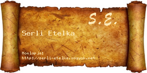 Serli Etelka névjegykártya