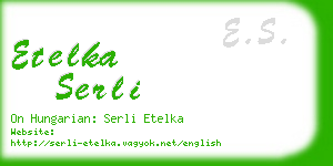 etelka serli business card
